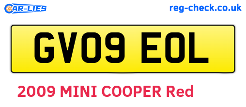 GV09EOL are the vehicle registration plates.