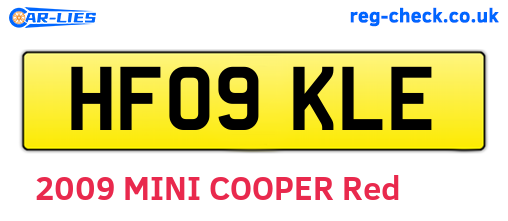 HF09KLE are the vehicle registration plates.