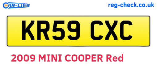 KR59CXC are the vehicle registration plates.