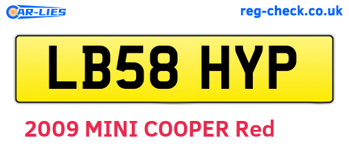 LB58HYP are the vehicle registration plates.