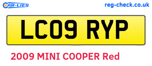 LC09RYP are the vehicle registration plates.