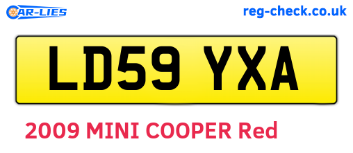 LD59YXA are the vehicle registration plates.