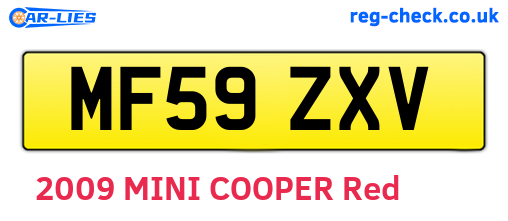 MF59ZXV are the vehicle registration plates.