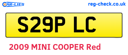 S29PLC are the vehicle registration plates.