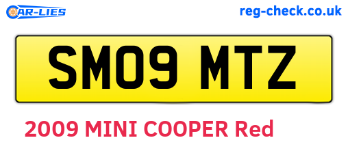 SM09MTZ are the vehicle registration plates.