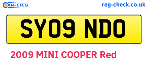 SY09NDO are the vehicle registration plates.
