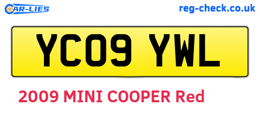 YC09YWL are the vehicle registration plates.