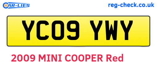 YC09YWY are the vehicle registration plates.