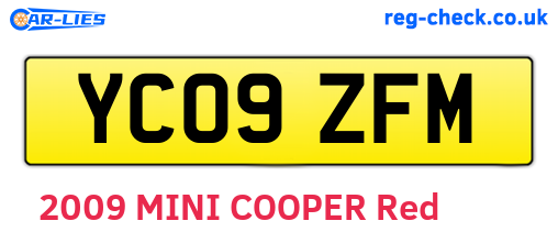 YC09ZFM are the vehicle registration plates.