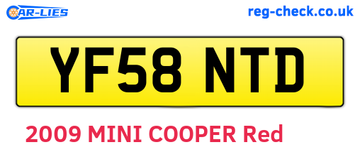YF58NTD are the vehicle registration plates.