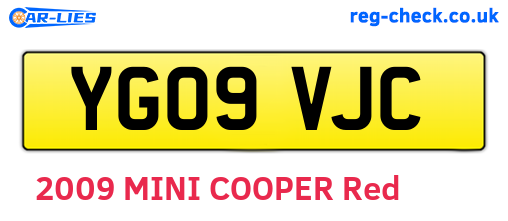 YG09VJC are the vehicle registration plates.