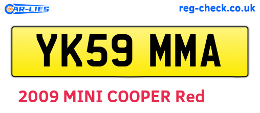 YK59MMA are the vehicle registration plates.