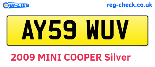 AY59WUV are the vehicle registration plates.
