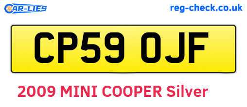 CP59OJF are the vehicle registration plates.