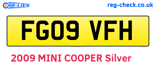 FG09VFH are the vehicle registration plates.