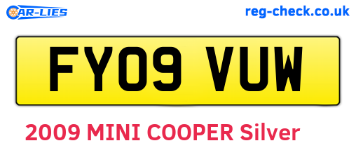FY09VUW are the vehicle registration plates.