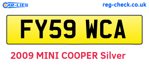 FY59WCA are the vehicle registration plates.
