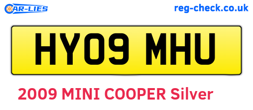 HY09MHU are the vehicle registration plates.