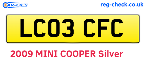 LC03CFC are the vehicle registration plates.