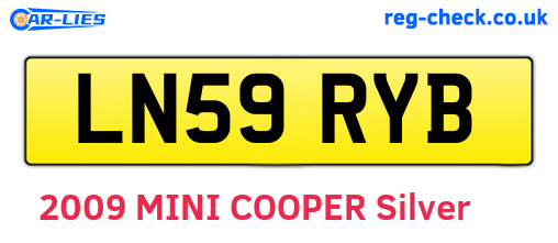 LN59RYB are the vehicle registration plates.