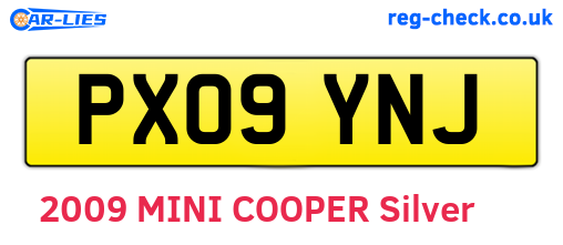 PX09YNJ are the vehicle registration plates.