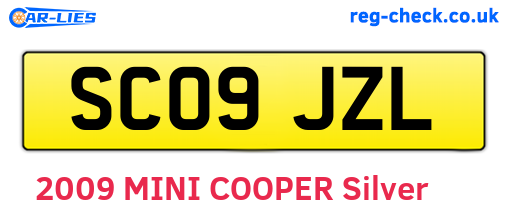 SC09JZL are the vehicle registration plates.