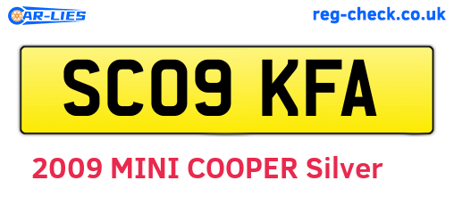 SC09KFA are the vehicle registration plates.