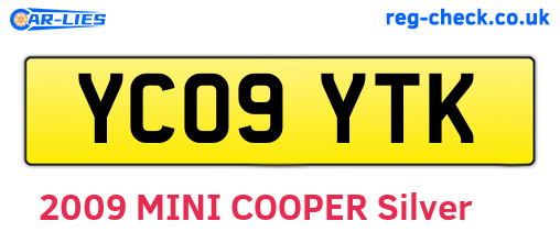 YC09YTK are the vehicle registration plates.