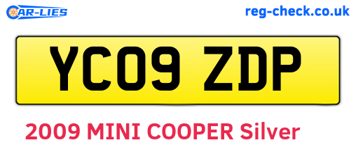 YC09ZDP are the vehicle registration plates.