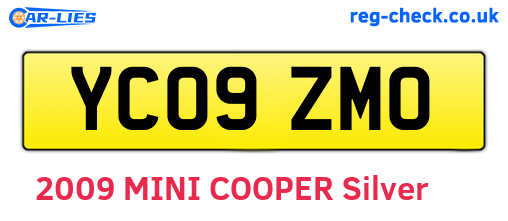 YC09ZMO are the vehicle registration plates.