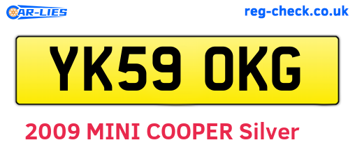 YK59OKG are the vehicle registration plates.
