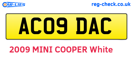 AC09DAC are the vehicle registration plates.