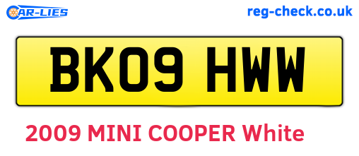 BK09HWW are the vehicle registration plates.