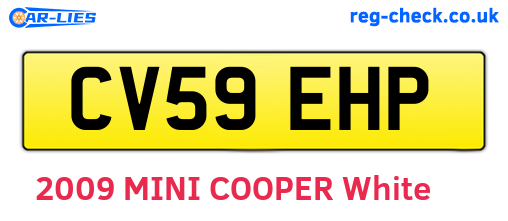 CV59EHP are the vehicle registration plates.