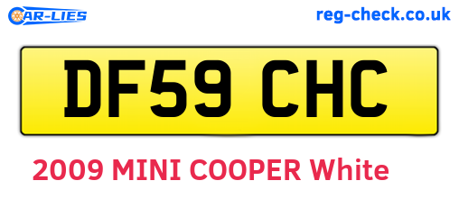 DF59CHC are the vehicle registration plates.