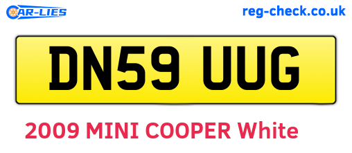 DN59UUG are the vehicle registration plates.