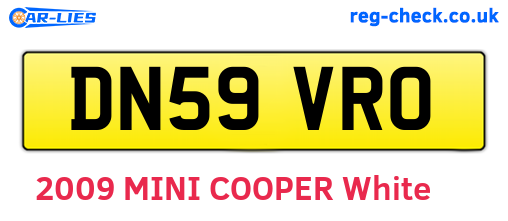 DN59VRO are the vehicle registration plates.