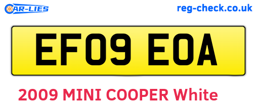 EF09EOA are the vehicle registration plates.