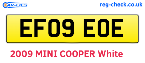 EF09EOE are the vehicle registration plates.