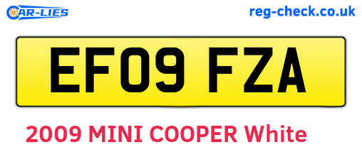 EF09FZA are the vehicle registration plates.