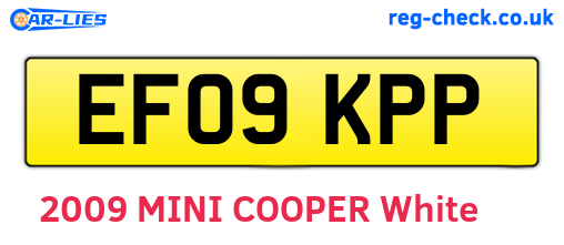 EF09KPP are the vehicle registration plates.