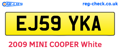 EJ59YKA are the vehicle registration plates.