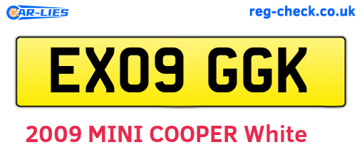 EX09GGK are the vehicle registration plates.