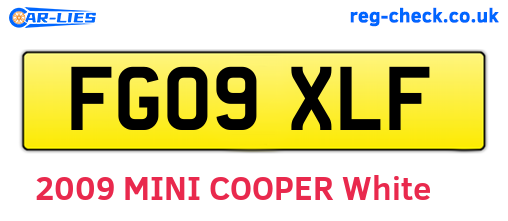 FG09XLF are the vehicle registration plates.
