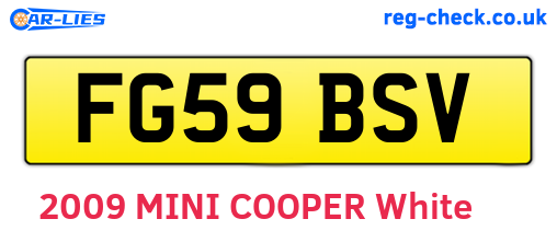 FG59BSV are the vehicle registration plates.