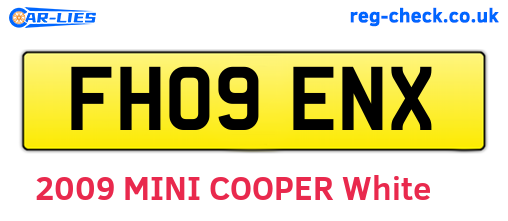 FH09ENX are the vehicle registration plates.