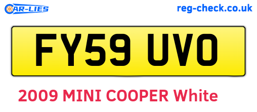 FY59UVO are the vehicle registration plates.