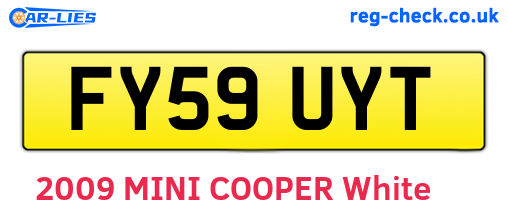 FY59UYT are the vehicle registration plates.