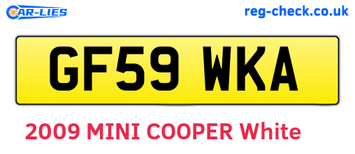 GF59WKA are the vehicle registration plates.