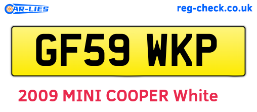 GF59WKP are the vehicle registration plates.